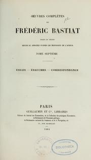 Cover of: Oeuvres complètes de Frédéric Bastiat