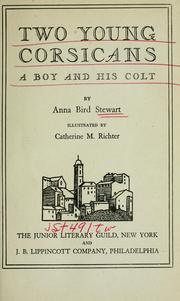 Cover of: Two young Corsicans: a boy and his colt