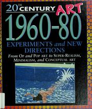 Cover of: 20th century art, 1960-80: experiments and new directions