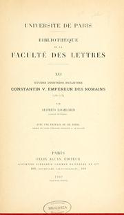 Cover of: Études d'histoire byzantine