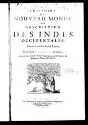 Cover of: L'histoire du Nouveau Monde ou Description des Indes occidentales by Joannes de Laet