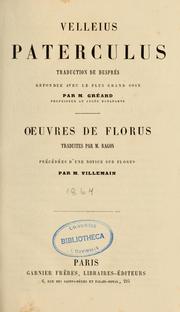 Cover of: Velleius Paterculus