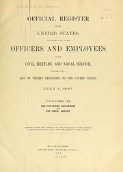 Cover of: Official register of the United States ...