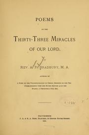 Cover of: Poems on the thirty-three miracles of Our Lord