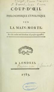 Cover of: Coup-d'oeil philosophique et politique sur la main-morte