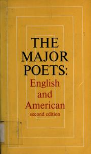 Cover of: The major poets: English and American.