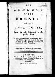 Cover of: The conduct of the French with regard to Nova Scotia by Thomas Jefferys