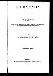 Cover of: Le Canada: essai, auquel le premier prix a été adjugé par le Comité canadien de l'exposition de Paris