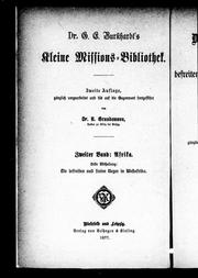 Cover of: Dr. G.E. Burkhardt's Kleine Missions-Bibliothek