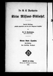 Cover of: Dr. G.E. Burkhardt's Kleine Missions-Bibliothek by G. E. Burkhardt