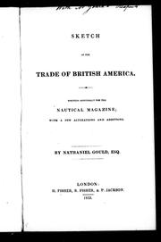 Sketch of the trade of British America by Nathaniel Gould