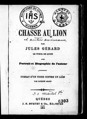 Cover of: La chasse au lion