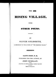 Cover of: The rising village, with other poems