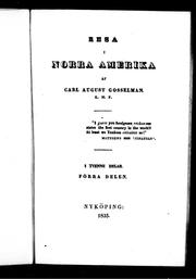 Resa i Norra Amerika by Carl August Gosselman
