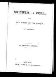 Adventures in Canada by M. C. S. London