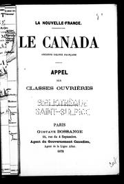 Cover of: La Nouvelle-France, le Canada by 