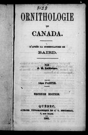 Cover of: Ornithologie du Canada by J. M. Le Moine