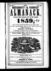 Cover of: The Merchants' & farmers' almanack for the year of Our Lord, 1859 by 