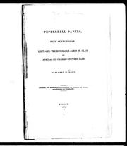 Cover of: Pepperrell papers: with sketches of Lieut.-Gen. the Honorable James St. Clair and Admiral Sir Charles Knowles, Bart