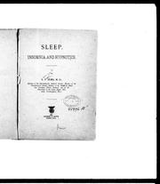 Sleep, insomnia, and hypnotics by E. P. Hurd
