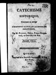 Cover of: Catéchisme historique by Fleury, Claude