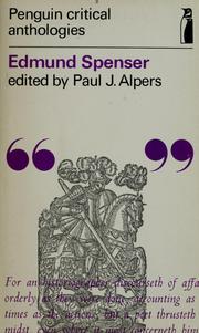 Cover of: Edmund Spenser: a critical anthology by Paul J. Alpers