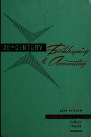 Cover of: 20th century bookkeeping & accounting by Paul A. Carlson