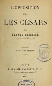 Cover of: L'opposition sous les Césars