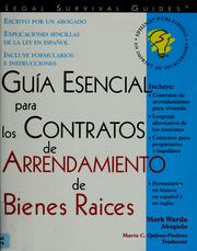Cover of: Guía esencial para los contratos de arrendamiento de bienes raíces by Mark Warda, Marta C. Quiroz-Pecirno