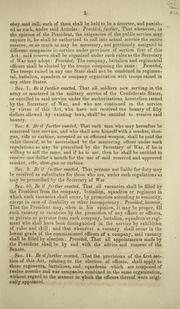 Cover of: An act to further provide for the public defence by Confederate States of America