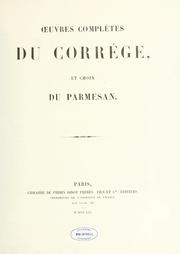 Cover of: Œuvres complètes du Corrége by Correggio