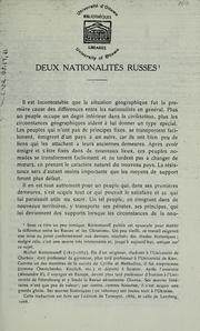 Cover of: Deux nationalités russes \ by N. I. Kostomarov