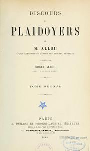 Discours et plaidoyers de M. Allou by M. Allou