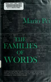 Cover of: The families of words.