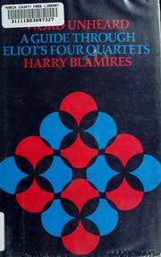 Word unheard by Harry Blamires