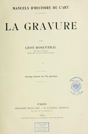 Cover of: La gravure