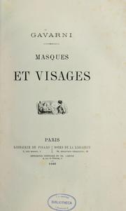 Cover of: Masques et visages