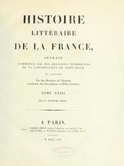 Cover of: Histoire littéraire de la France by Paul Duport