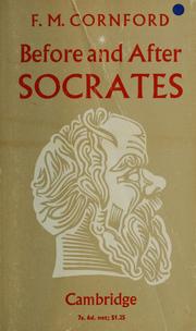 Cover of: Before and after Socrates