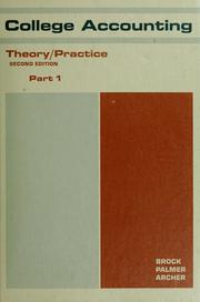 Cover of: College accounting: theory/practice, complete by Horace R. Brock