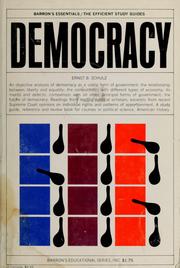 Cover of: Democracy by Ernst Bernhard Schulz, Ernst Bernhard Schulz