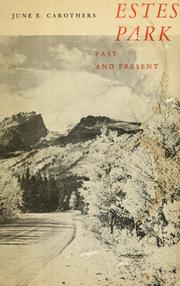 Cover of: Estes Park, past and present.