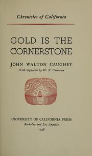 Cover of: Gold is the cornerstone