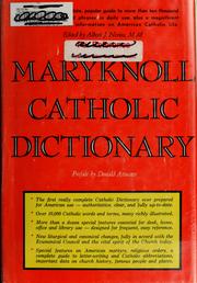 Cover of: The Maryknoll Catholic dictionary