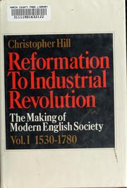 Cover of: Reformation to industrial revolution by Christopher Hill