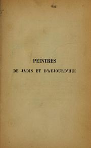 Cover of: Peintres de jadis et d'aujourd'hui ... by Teodor de Wyzewa