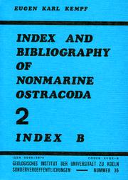 Cover of: Index and Bibliography of Nonmarine Ostracoda, 2: Index B by 