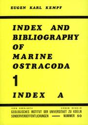 Cover of: Index and Bibliography of Marine Ostracoda, 1: Index A by 