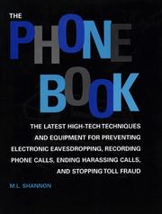 Cover of: Phone Book by M.L. Shannon