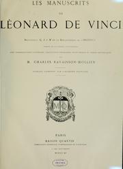 Cover of: Les manuscrits de Léonard de Vinci \ by Leonardo da Vinci